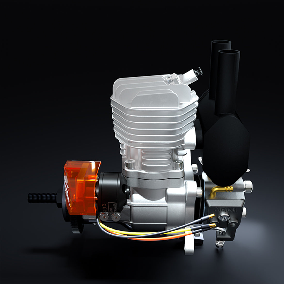 EPHIL X-20cc-R Pro Electric Startar Two-Stroke Single Cylinder Side Exhaust Gasoline Engine Model for Fixed-Wing Aircraft Models-RAZORDON