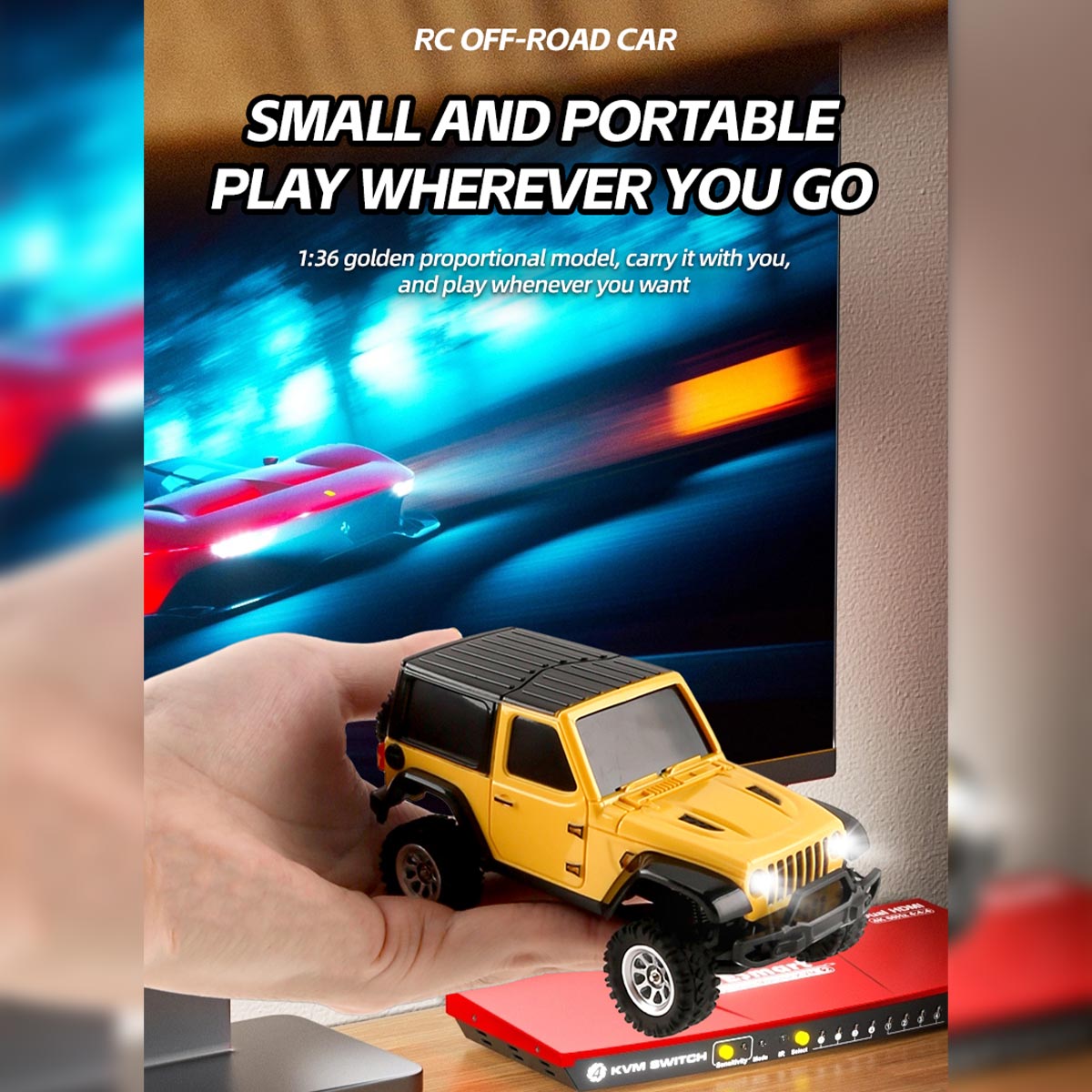 JABAILE 1/36 4WD 2.4G Radio Controlled Off Road Vehicles Mini Crawler Car  - RAZORDON