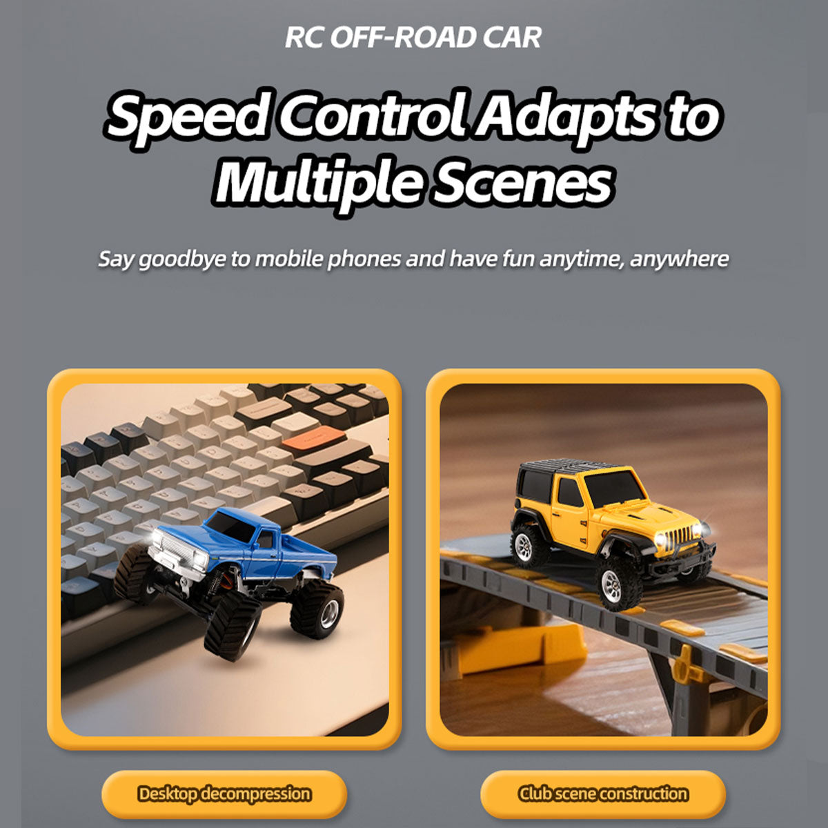 JABAILE 1/36 4WD 2.4G Radio Controlled Off Road Vehicles Mini Crawler Car  - RAZORDON