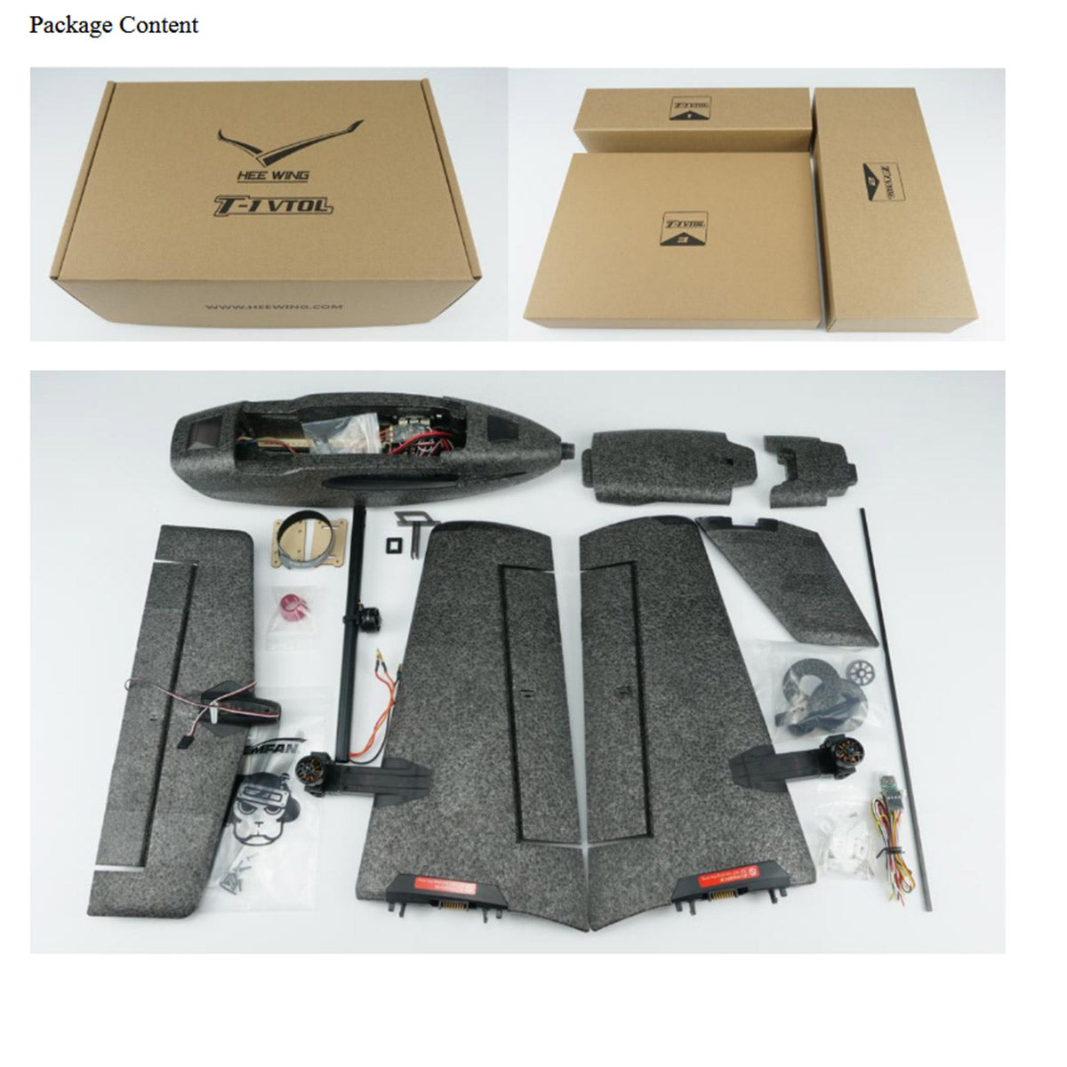 HEEWING Ranger T1 VTOL 2.4G EPP Vertical Takeoff and Landing Fixed-Wing RC Aircraft with FPV Camera Mount and Flight Controller - Razordon