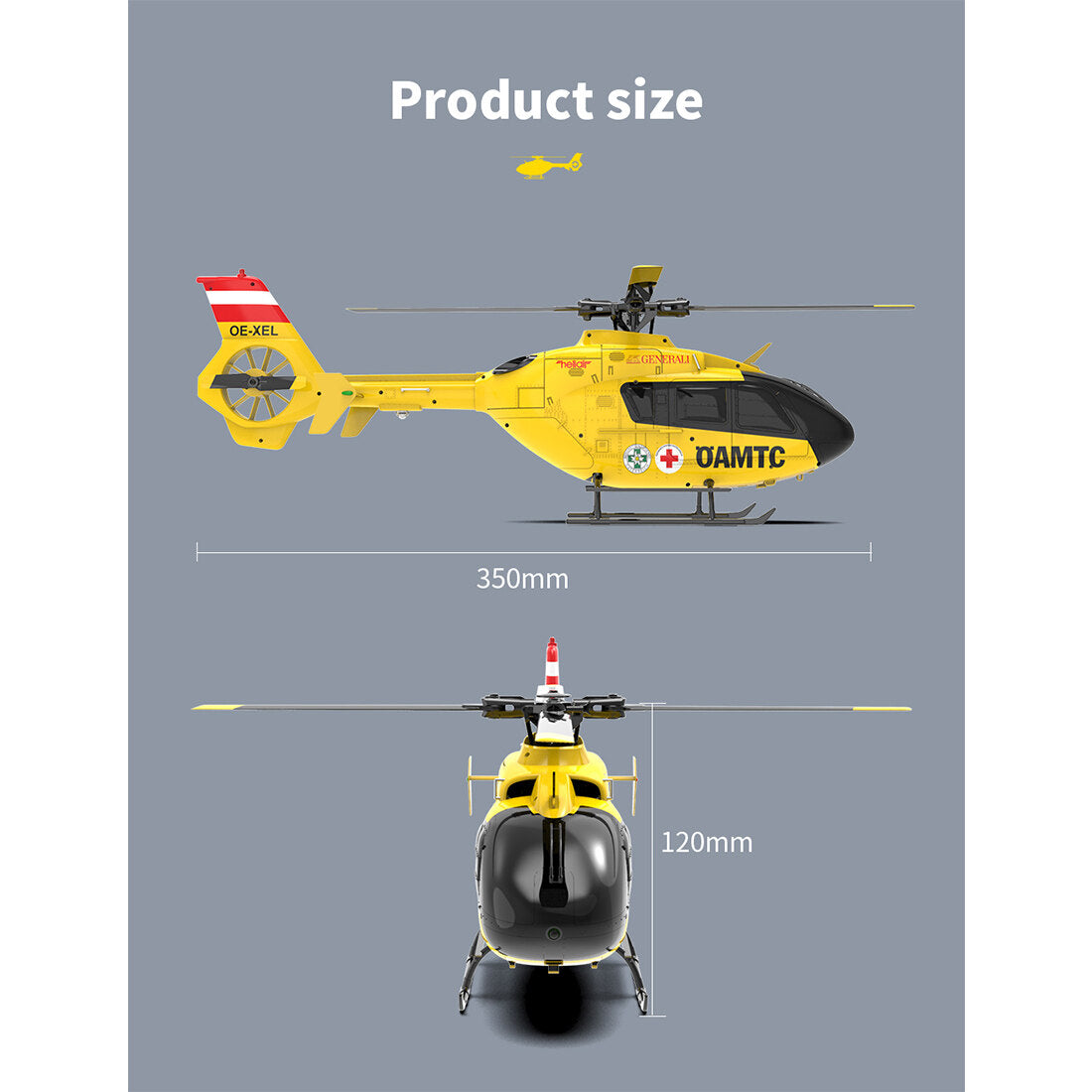 YU XIANG F06 1/36 Scale EC-135 2.4G 6CH Brushless RC Helicopter RTF 3D Aerobatic Remote Control Aircraft Model