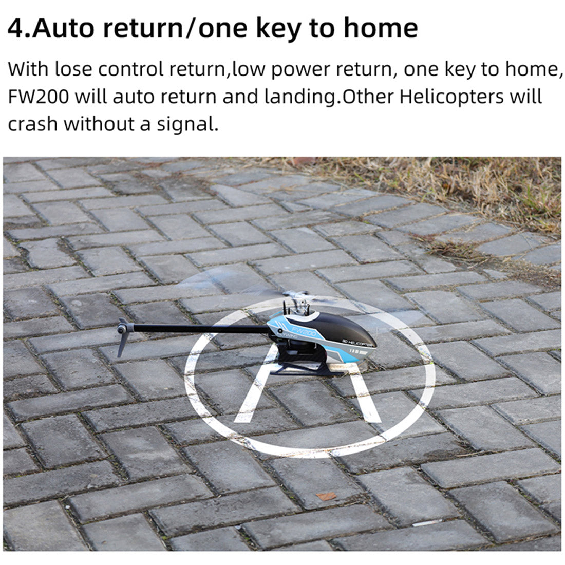 FLYWING FW200 2.4G RC Hubschrauber 6CH Flugzeug Brushless Direkt angetriebenes 3D Kunstflugmodell