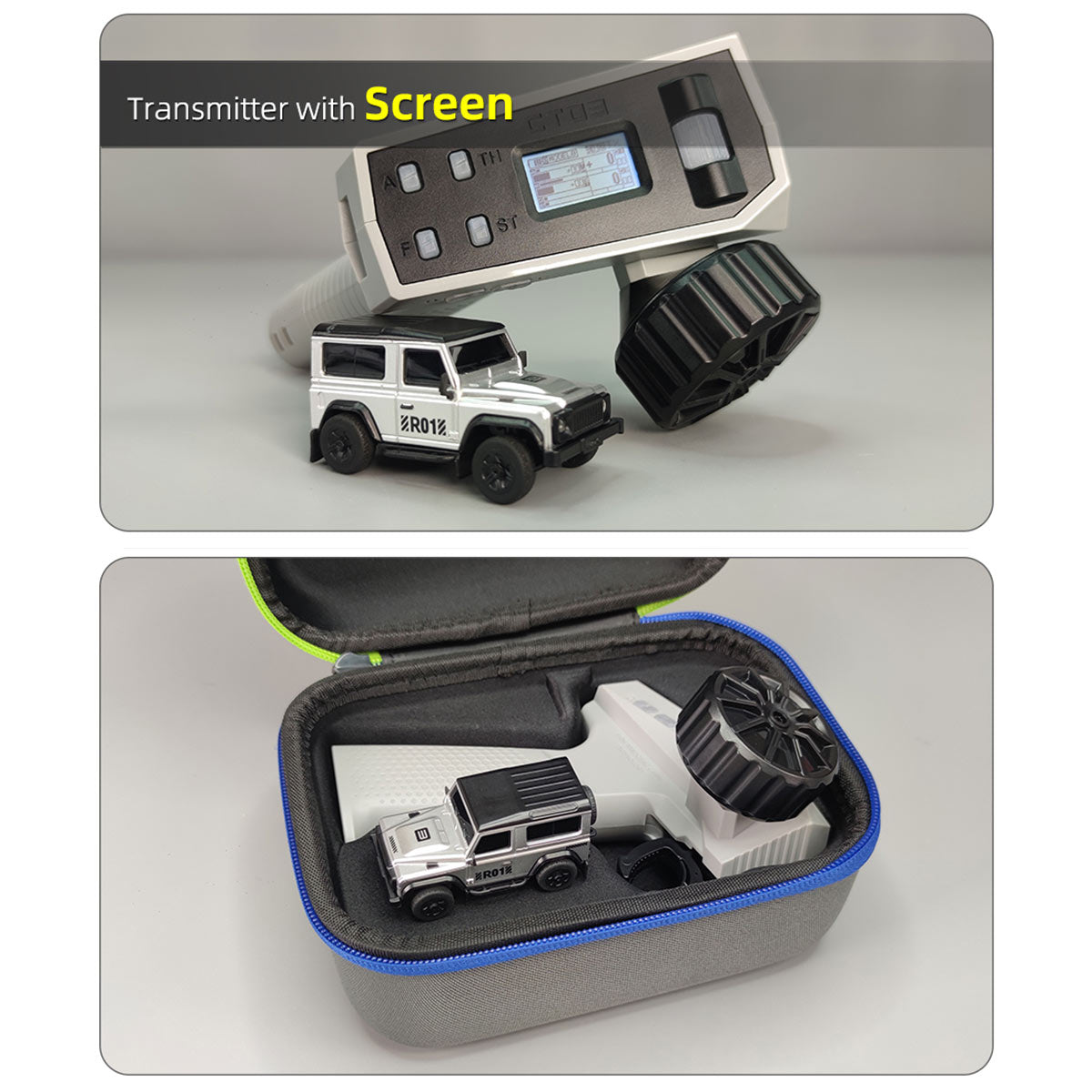 LDARC R01 1/64 Scale 2.4G RC Electric Mini Climbing Car Model with Interactive Light Set - Razordon