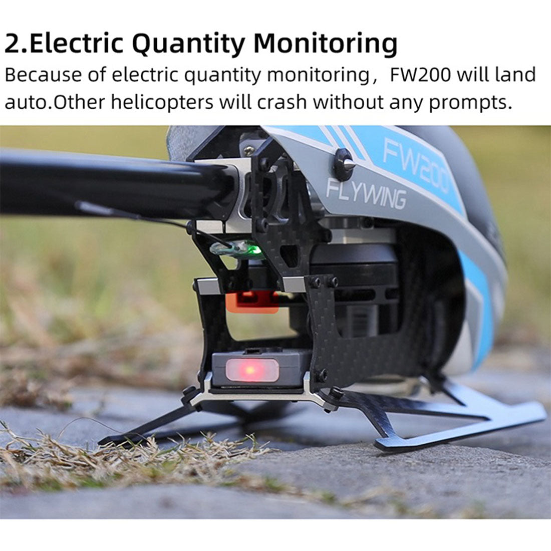 FLYWING FW200 2.4G RC Hubschrauber 6CH Flugzeug Brushless Direkt angetriebenes 3D Kunstflugmodell