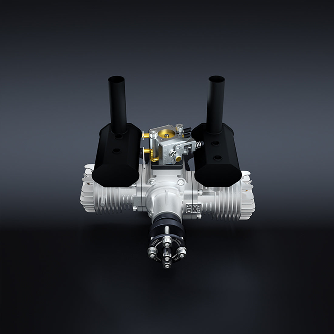 EPHIL XG-40cc-T Glow Plug Two-Stroke Twin-Cylinders Horizontally Opposed Gasoline Engine Model for Fixed-Wing Aircraft Models - RAZORDON
