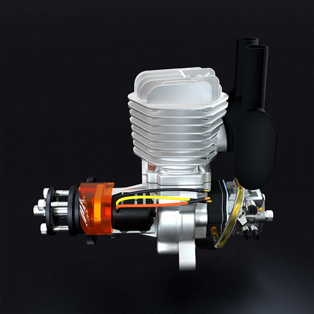 EPHIL XG-38cc-R Pro Electric Starter Two-Stroke Single Cylinder Side Exhaust Gasoline Engine Model for Fixed-Wing Aircraft Models-RAZORDON
