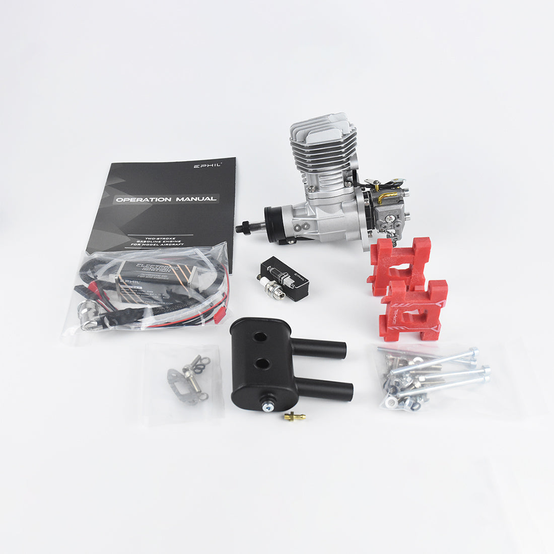 EPHIL X-20cc-R Spark Plug Two-Stroke Single Cylinder Gasoline Engine Model for Fixed-Wing Aircraft Models