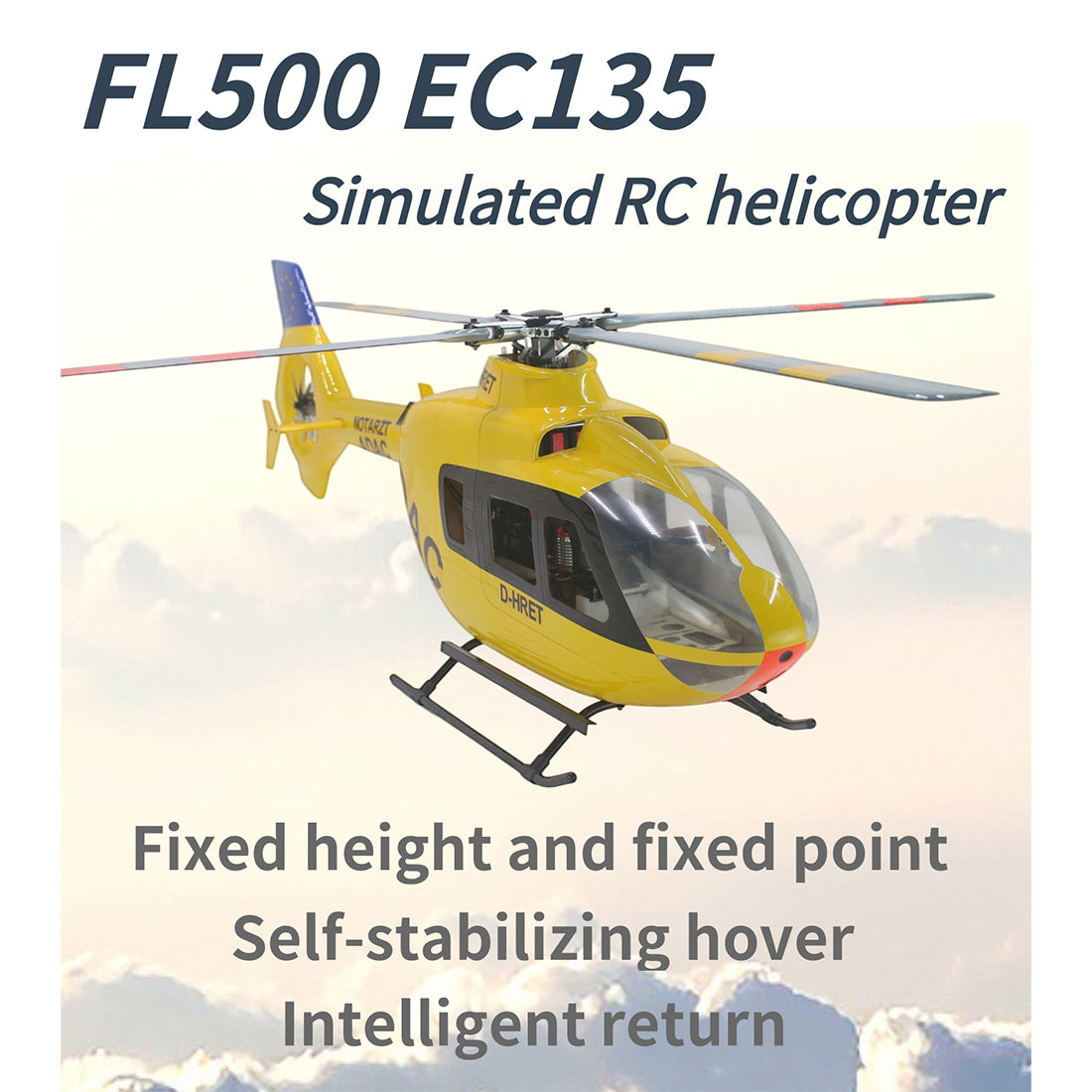 FLISHRC FL500 EC135 500-Class 2.4GHz 6CH Scale RC Helicopter - RAZORDON