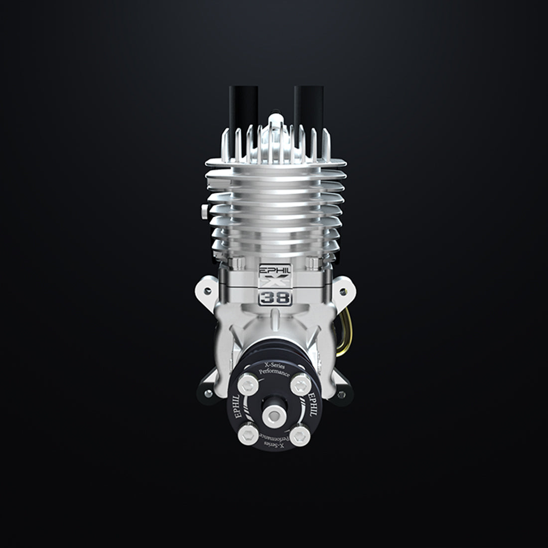 EPHIL X-38cc-R Rear Exhaust Spark Plug Two-Stroke Single Cylinder Gasoline Engine Model for Fixed-Wing Aircraft Models-RAZORDON