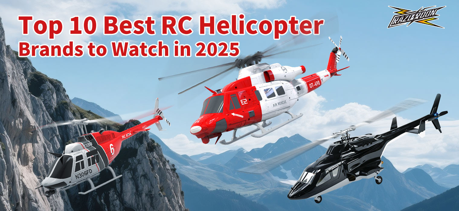 Razordon logo with Top 10 RC Helicopter Brands text