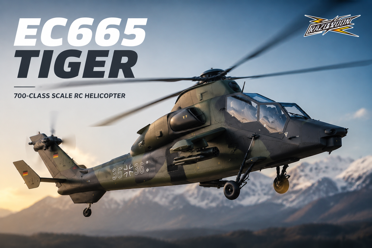 From Military Icon to RC Masterpiece: The RAZORDON EC665 Tiger 700-Class Helicopter