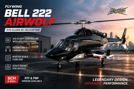 FLYWING Bell 222 Airwolf 470-Class RC Helicopter 