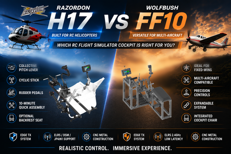 RAZORDON H17 vs WOLFBUSH FF10: Which RC Flight Simulator Cockpit Is Right for You?
