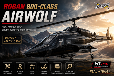 ROBAN 800-Class Airwolf RC Helicopter