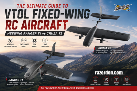 VTOL Fixed-Wing RC Aircraft HEEWING Ranger T1 vs Cruza T2
