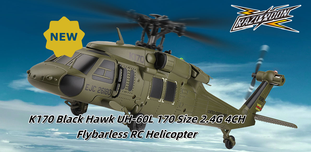 Introducing the K170 Black Hawk UH-60L: A High-Performance 4-Channel RC Helicopter for Enthusiasts and Beginners Alike