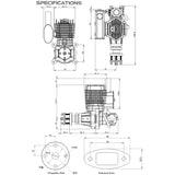 EPHIL XG-38cc-S Glow Plug Two-Stroke Single Cylinder Side Exhaust Gasoline Engine Model for Fixed-Wing Aircraft Models-RAZORDON