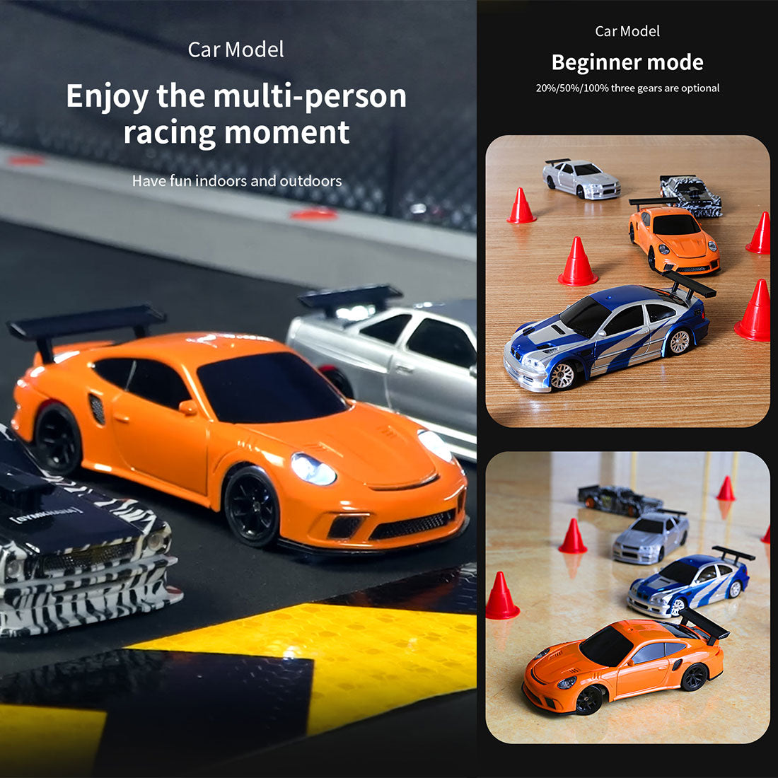 1/43 Scale 2.4G 4WD Full-proportion RC Electric Mini Racing Drift Car Model - Razordon