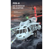 YU XIANG F09-H SH60 Seahawk 8CH RC Helicopter 1/47 Scale 2.4G Dual Brushless DD 6G/3D Stunt Copter Model (Include FC&GPS/RTF Version)