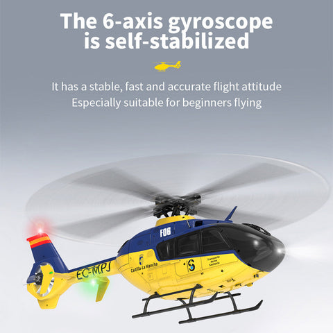 YU XIANG EC-135, 1/36, 2.4G 6CH Direct Drive Brushless RC 3D/6G Helicopter Model
