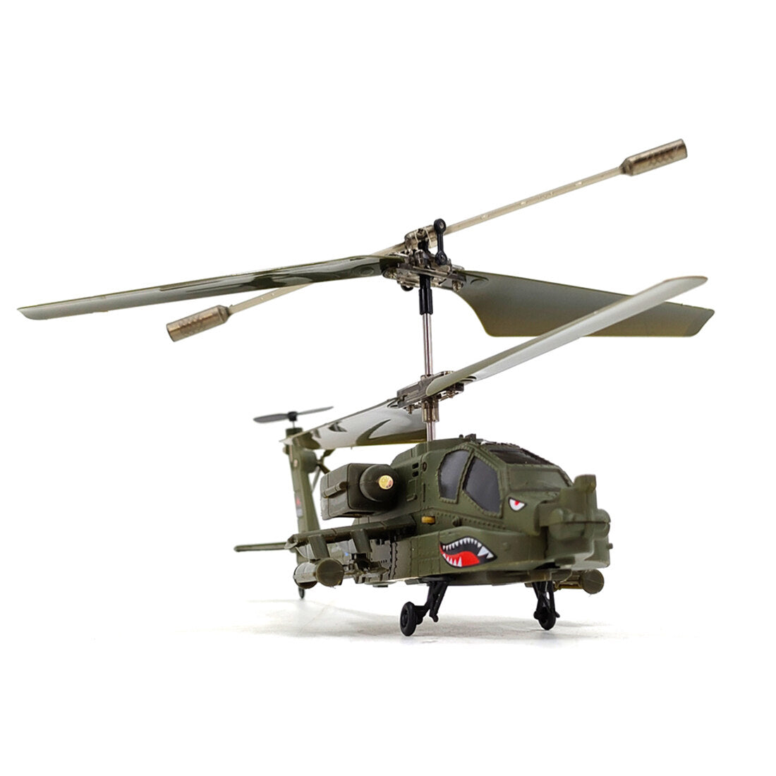 S109H Apache Helicopter 2.4G RC 3CH Dual-Prop Gyro Stabilized Airplane Model with Bright Night Navigation Lights