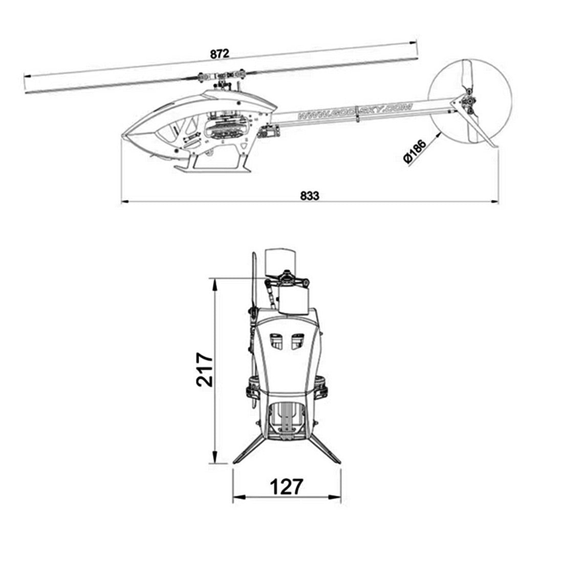 GOOSKY Legend RS4 Venom Helicopter Model RC 2.4G 3D Electric Brushless Aircraft Model