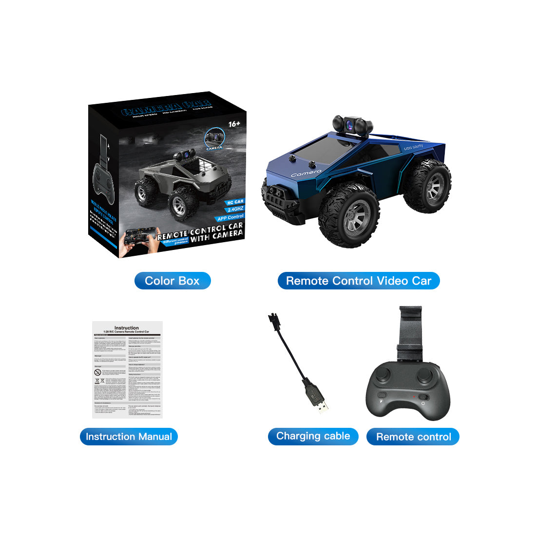 1/28 Scale FPV 2.4GHz RC Car with Real Time Video Transmission - RAZORDON