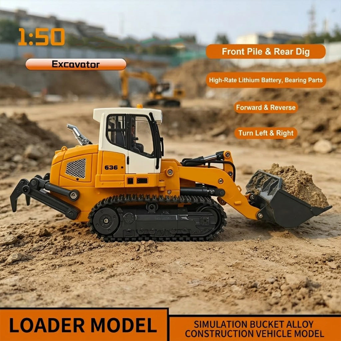 1/50 Scale RC Loader Backhoe - Razordon