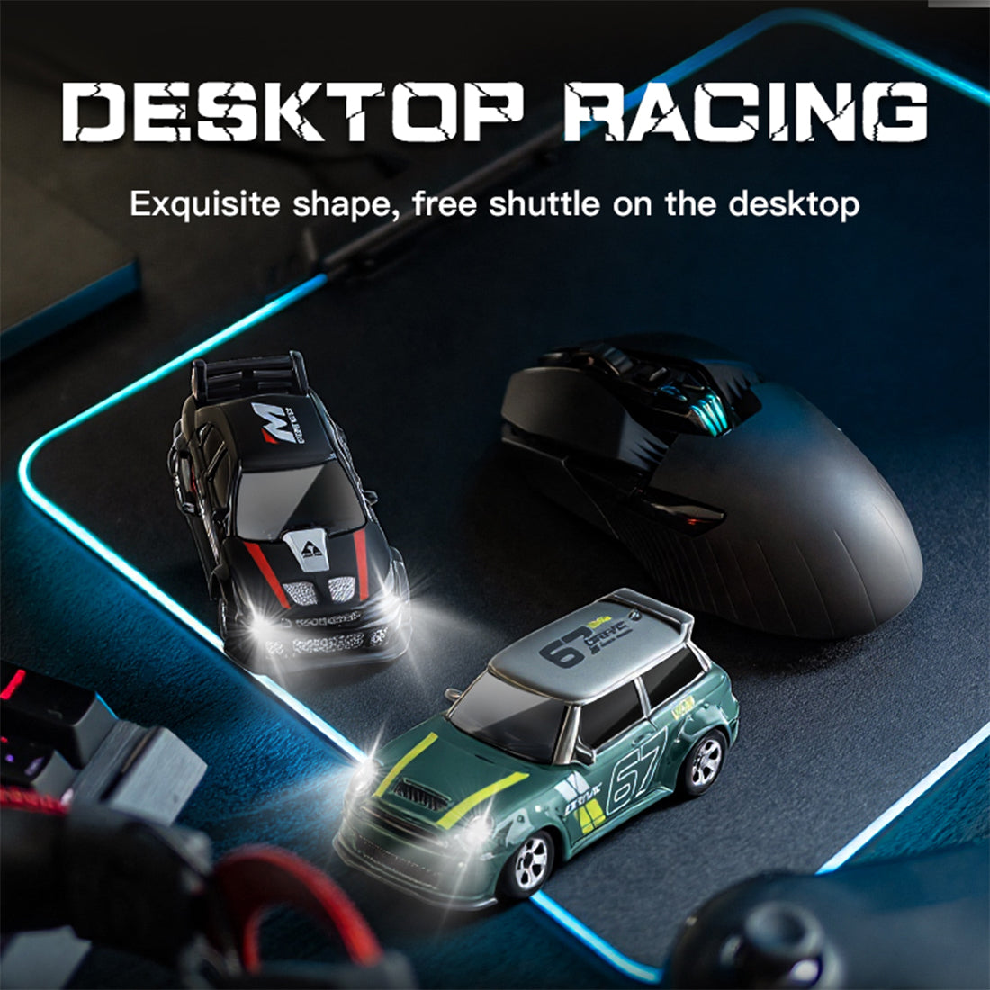 1/64 Scale 4WD RC Drift Car 2.4GHz Mini RC Racing Car with