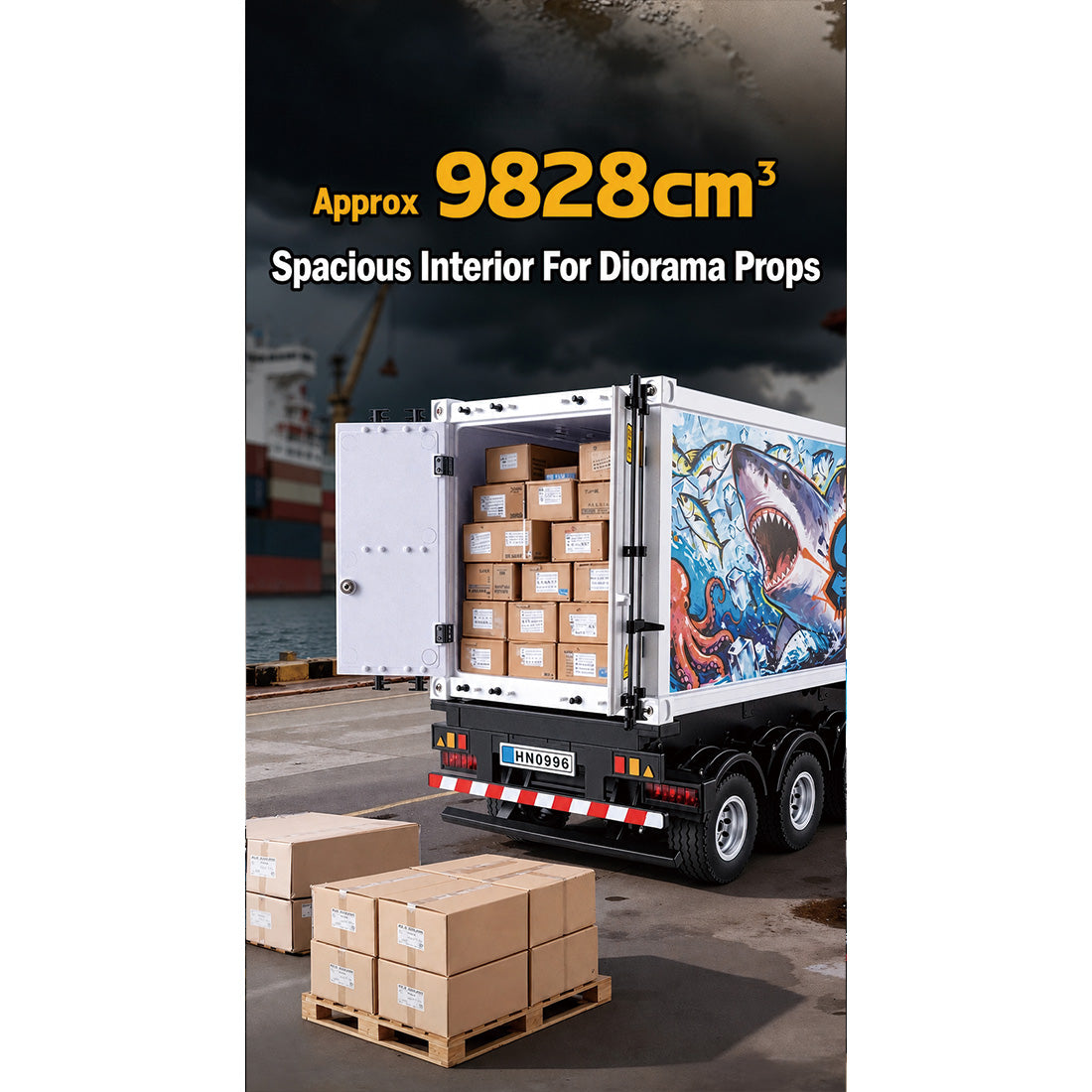 1/18 Scale RC Refrigerated Container Trailer - RAZORDON