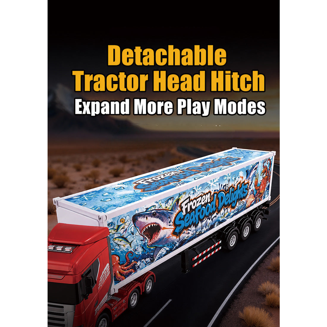 1/80 スケール R/Cトレーラーシリーズ 1/18 Scale RC Refrigerated Container Trailer for RC Tractor Trucks