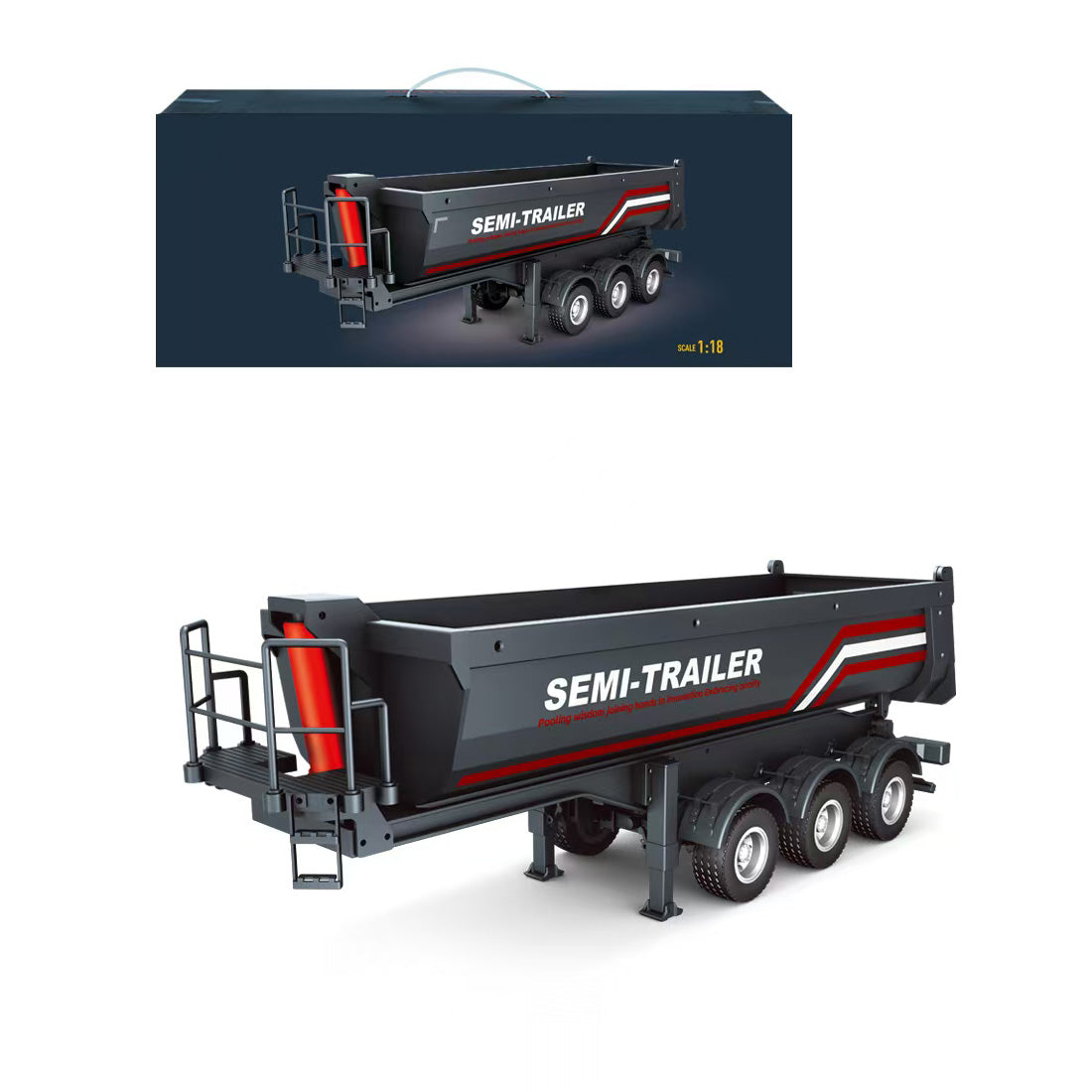 1/18 Scale RC Semi Trailer for 770S Heavy Duty Truck - RAZORDON