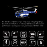 C186MAX BO105 Gunship Aircraft 2.4G RC 4CH Single Flybarless Helicopter Toy - RAZORDON