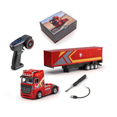 1/64 Scale 2.4GHz 4WD RC Container Truck RTR – razordon