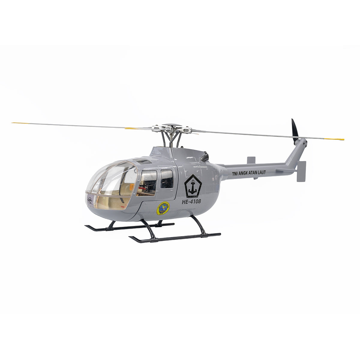 FLYWING BO105 470 Size 2.4G 6CH Military RC Helicopter With H1 Flight Controller,GPS and Adjustable Left/Right-Handed Controls - RAZORDON