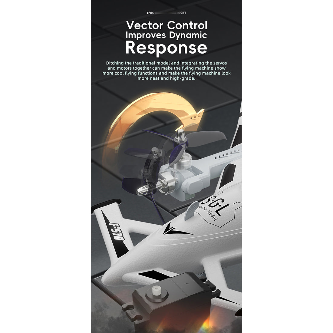 2.4G 8CH RC Stunt Airplane Model - RAZORDON