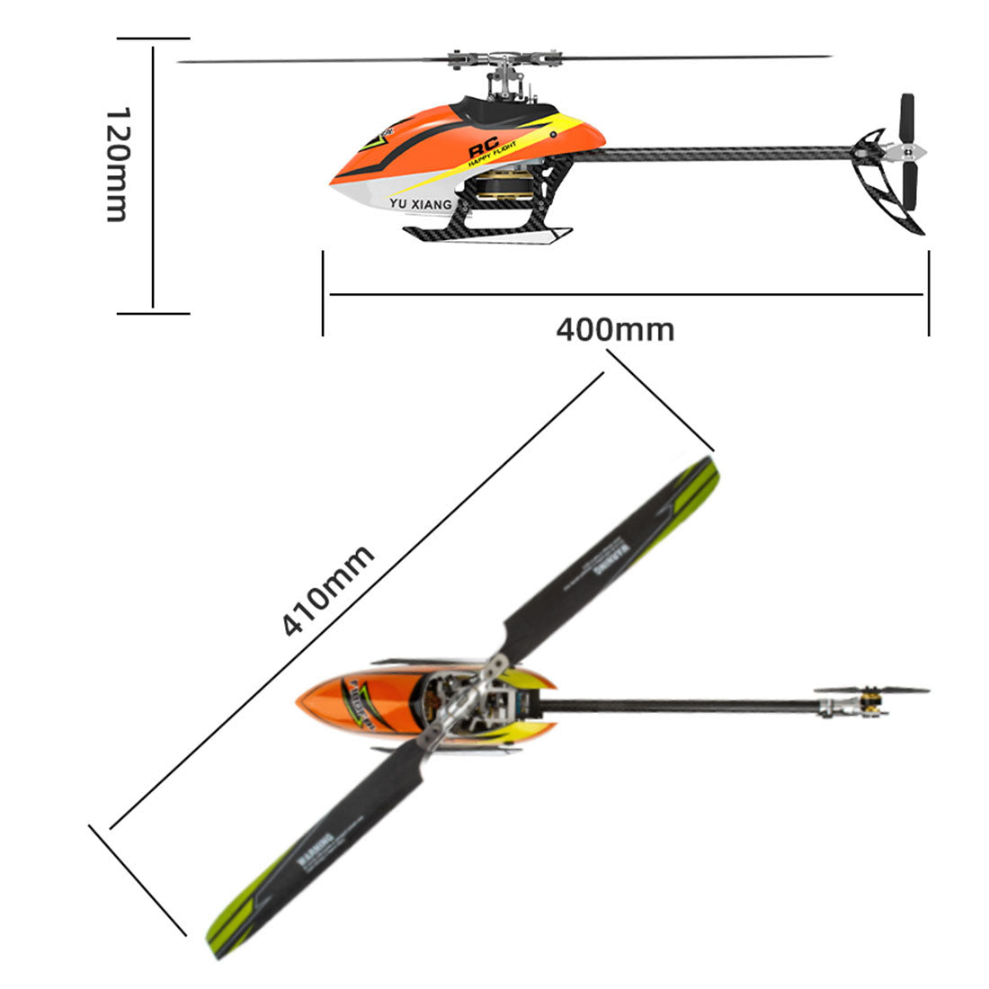 YU XIANG F180V2 RC Hubschrauber 2.4G 6CH Direktantriebsmodell