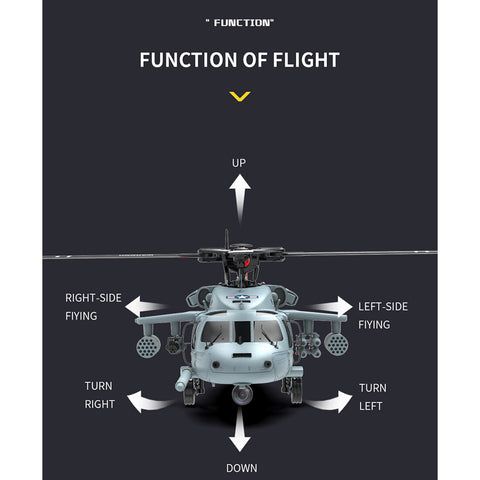 YU XIANG F09-H SH60 Seahawk 8CH RC Helicóptero Escala 1/47 2.4G Modelo de helicóptero acrobático DD 6G/3D sin escobillas dual (incluye versión FC y GPS/RTF)