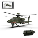 YU XIANG F11 AH64 Apache RC Helicopter 1/32 Ratio 2.4G Remote-controlled Dual-axis Co-drive without Ailerons 6G/3D Stunt Military Model