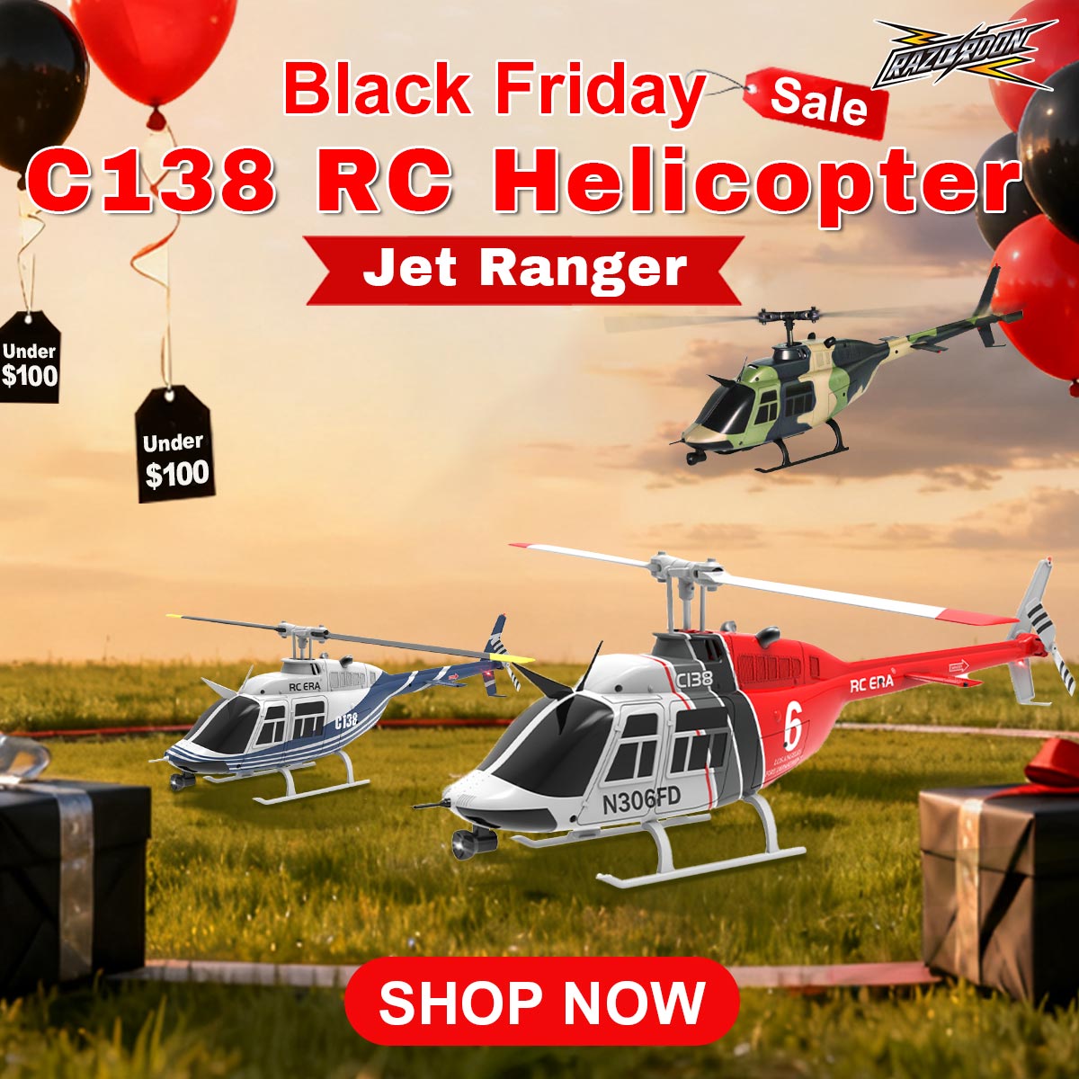 🚁 Meet Your Next RC Legend: The C138 Bell206! ✨