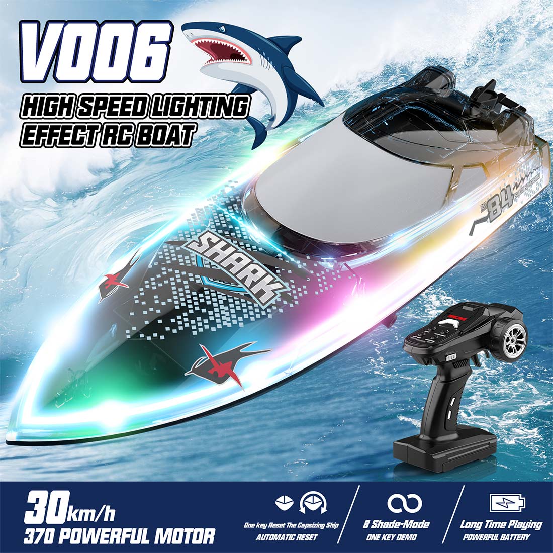 2.4GHz 30KM/H High-Speed RC Racing Boat – RAZORDON