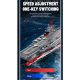 2.4G RC Scale Aircraft Carrier Military Model with Dual-Speed Modes, Long Battery Life RTR