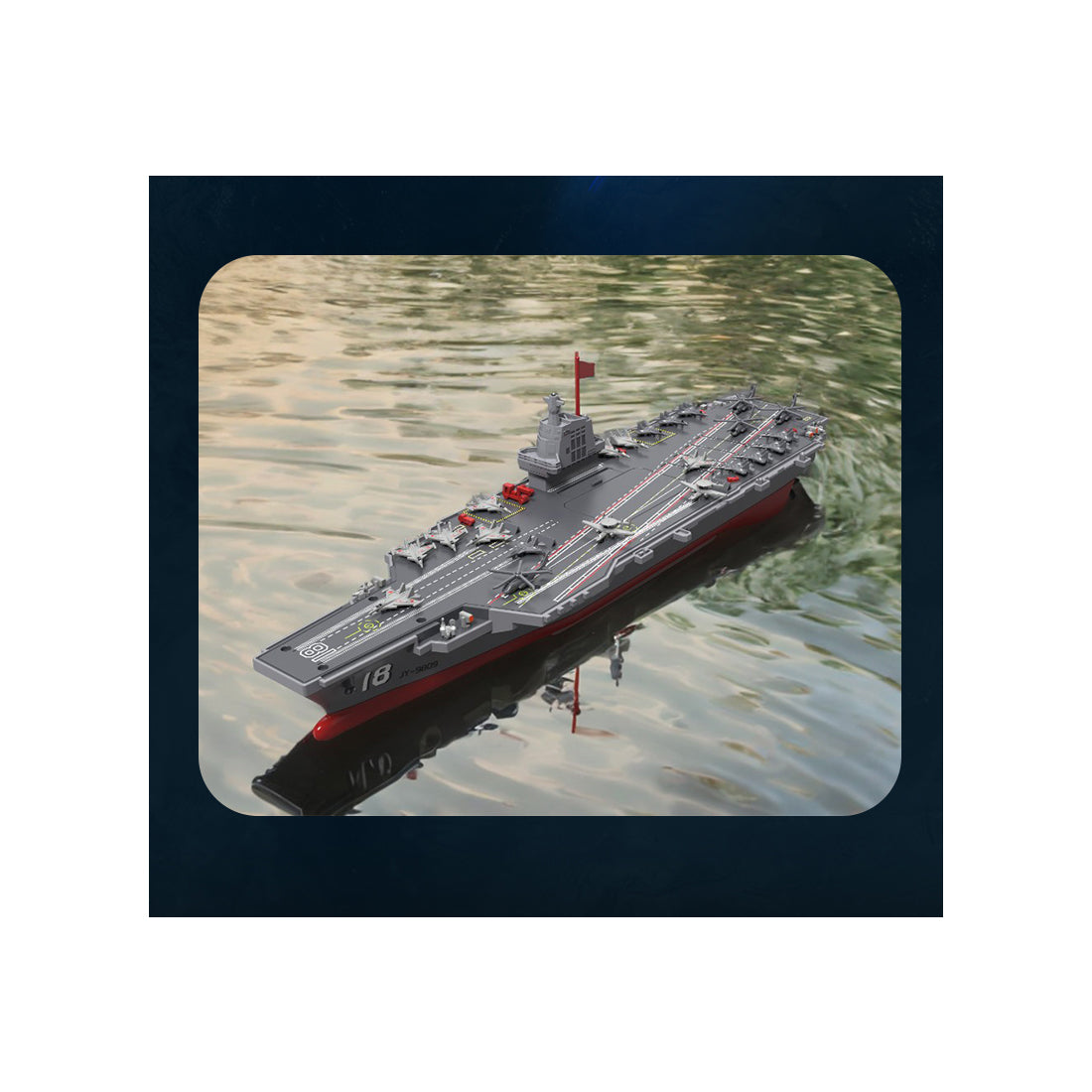 2.4G RC Scale Aircraft Carrier Military Model with Dual-Speed Modes, Long Battery Life RTR