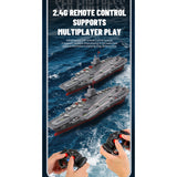 2.4G RC Scale Aircraft Carrier Military Model with Dual-Speed Modes, Long Battery Life RTR