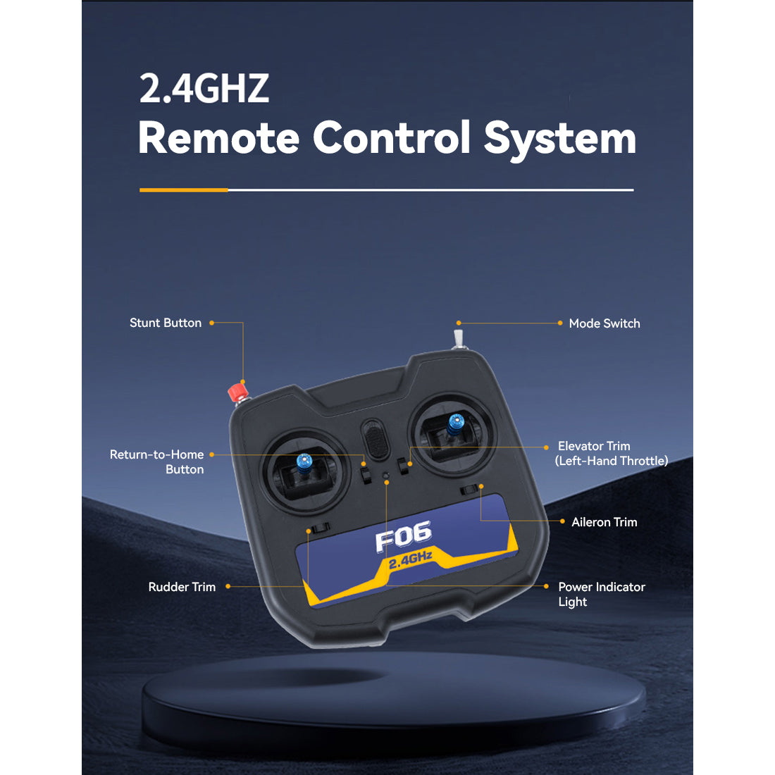 2.4G 6CH 500mm Wingspan Single-Wing Trainer RC Airplane Model - RAZORDON