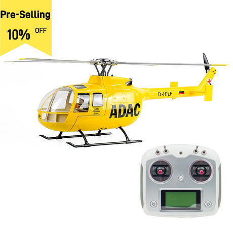 FLYWING BO105 470 Size 2.4G 6CH Military RC Helicopter With H1 Flight Controller,GPS and Adjustable Left/Right-Handed Controls - Razordon