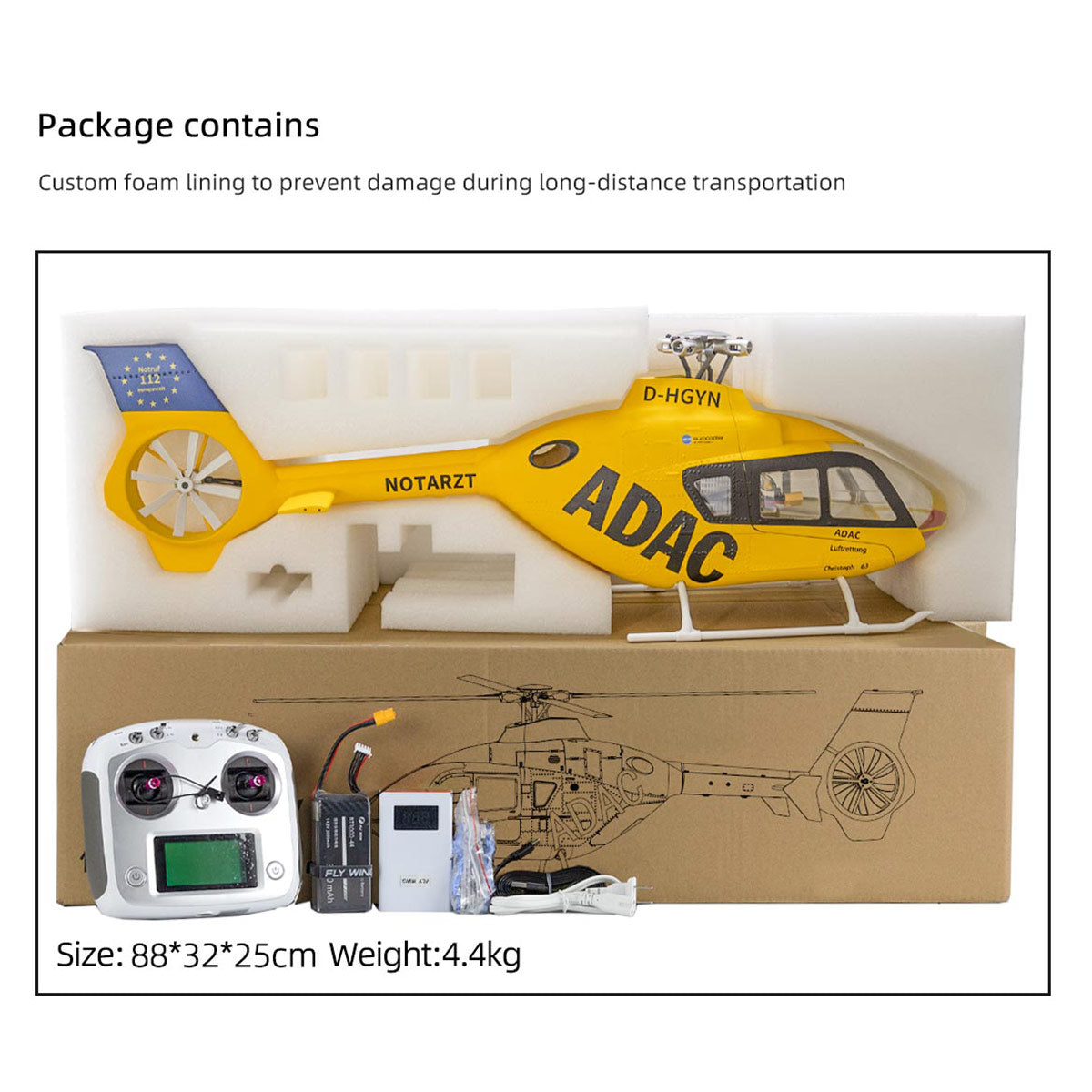 FLYWING EC135 GPS Helicopter Package - Razordon
