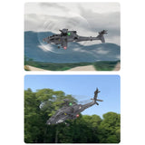 YU XIANG F11-S AH64 1/32 Scale 2.4G 6CH RC Dual-axis Co-drive Flybarless 6G/3D Stunt Apache GPS Helicopter - Razordon