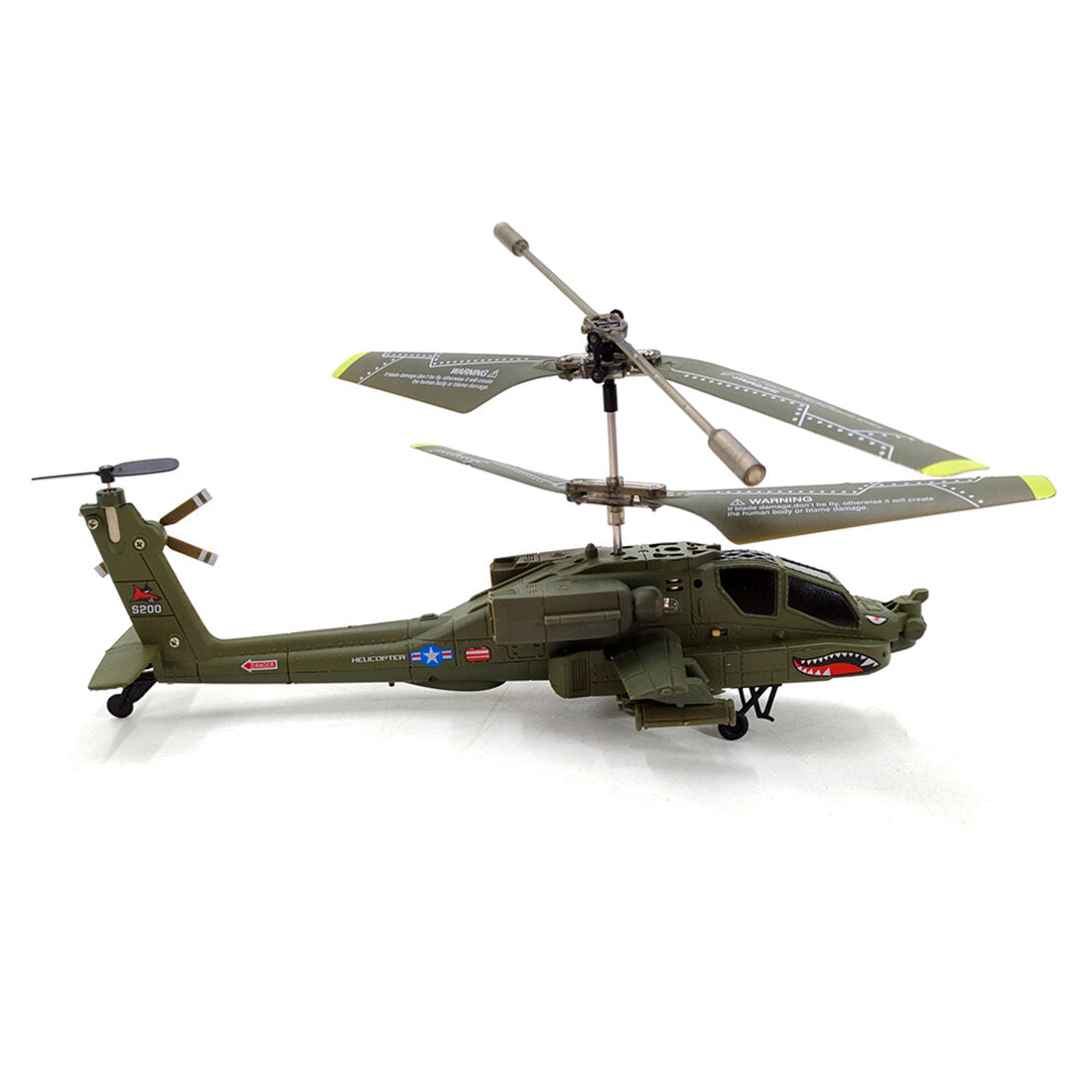 S109H Apache Helicopter 2.4G RC 3CH Dual-Prop Gyro Stabilisiertes Flugzeugmodell mit hellen Nachtnavigationslichtern