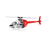 FLYWING Bell-206-V3 470-Class RC Helicopter Model 2.4G RC 6CH Electric Airplane with Model 1 & Model 2 Switchable(RTF Version)
